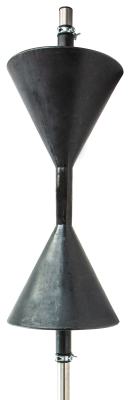 Gefahrenzeichen Toppzeichen Kegel schwarz